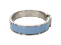 0411. Hermes Clic Bracelet, Porcelain Blue Teal, Silver Hardware NEW12