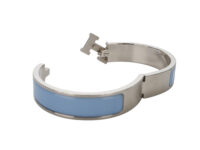 0411. Hermes Clic Bracelet, Porcelain Blue Teal, Silver Hardware NEW17