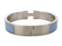 0411. Hermes Clic Bracelet, Porcelain Blue Teal, Silver Hardware NEW6