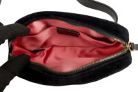 0422. Gucci Marmont Black Velvet Belt Bag, Gold Hardware11