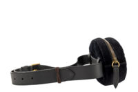 0422. Gucci Marmont Black Velvet Belt Bag, Gold Hardware3