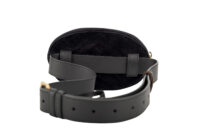 0422. Gucci Marmont Black Velvet Belt Bag, Gold Hardware7