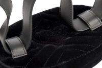 0422. Gucci Marmont Black Velvet Belt Bag, Gold Hardware8