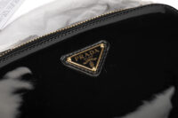 0432. Prada Odette, Black Patent Leather, Gold Hardware10