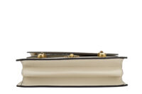 0427. Gucci Beige Python Double Flap Bamboo Top Handle, Aged Gold hardware6
