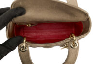 0441. Lady Dior Mini Metallic Gold Cannage, Gold Hardware12