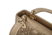0441. Lady Dior Mini Metallic Gold Cannage, Gold Hardware8