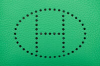 0442. Hermes TPM Evelyne Green Clemence Leather, Silver Hardware6