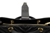 0455. Saint Laurent Chain Shopping Tote, Black Caviar, Gold Hardware10