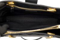 0455. Saint Laurent Chain Shopping Tote, Black Caviar, Gold Hardware13