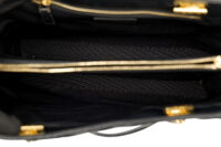 0455. Saint Laurent Chain Shopping Tote, Black Caviar, Gold Hardware14