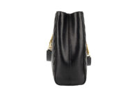 0455. Saint Laurent Chain Shopping Tote, Black Caviar, Gold Hardware3