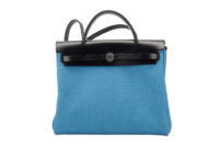 0456. Hermes Herbag 31 Blue Jean Canvas, Palladium Hardware1