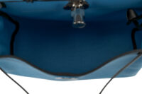 0456. Hermes Herbag 31 Blue Jean Canvas, Palladium Hardware15