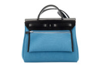 0456. Hermes Herbag 31 Blue Jean Canvas, Palladium Hardware4