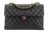 0458. Chanel Jumbo Classic Flap Vintage, Black Caviar Leather, Gold Hardware1