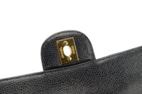 0458. Chanel Jumbo Classic Flap Vintage, Black Caviar Leather, Gold Hardware14