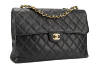 0458. Chanel Jumbo Classic Flap Vintage, Black Caviar Leather, Gold Hardware2