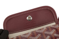 0462. Goyard Anjou Mini Tote Burgundy Goyardine, Silver Hardware13