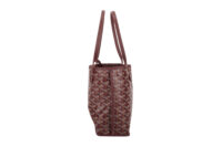 0462. Goyard Anjou Mini Tote Burgundy Goyardine, Silver Hardware3
