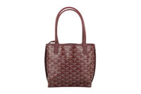 0462. Goyard Anjou Mini Tote Burgundy Goyardine, Silver Hardware4