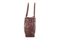 0462. Goyard Anjou Mini Tote Burgundy Goyardine, Silver Hardware5