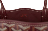 0462. Goyard Anjou Mini Tote Burgundy Goyardine, Silver Hardware6
