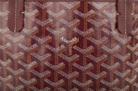 0462. Goyard Anjou Mini Tote Burgundy Goyardine, Silver Hardware7
