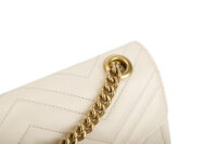 0465. Gucci Marmont Medium Beige Leather, Gold hardware11