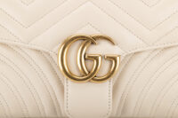 0465. Gucci Marmont Medium Beige Leather, Gold hardware18