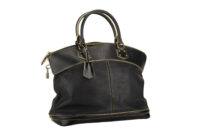 0467. Louis Vuitton Suhali lockit Tote Black Leather, Gold Hardware2