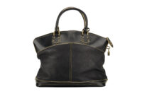 0467. Louis Vuitton Suhali lockit Tote Black Leather, Gold Hardware4