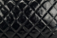 0471. Chanel 31 Cambon Quilted Black Patent Leather, Aged Silver tone Hardware7