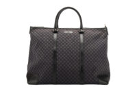 0472. Gucci GG Diamante Tote Black Canvas, Silver Hardware1