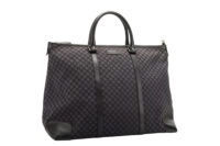 0472. Gucci GG Diamante Tote Black Canvas, Silver Hardware2