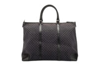 0472. Gucci GG Diamante Tote Black Canvas, Silver Hardware4