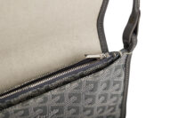 0473. Goyard Plumet Grey Goyardine Crossbody, Silver Hardware11