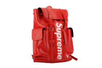 0475. Louis Vuitton Supreme Red Epi Leather Backpack, Silver Hardware2