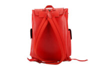 0475. Louis Vuitton Supreme Red Epi Leather Backpack, Silver Hardware4