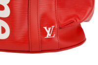 0475. Louis Vuitton Supreme Red Epi Leather Backpack, Silver Hardware7