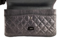 0477. Chanel Timeless Re-issue Grey Metallic Finish, Silver Hardware13