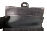 0477. Chanel Timeless Re-issue Grey Metallic Finish, Silver Hardware14