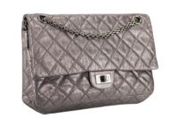 0477. Chanel Timeless Re-issue Grey Metallic Finish, Silver Hardware2
