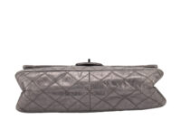 0477. Chanel Timeless Re-issue Grey Metallic Finish, Silver Hardware7