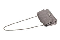 0477. Chanel Timeless Re-issue Grey Metallic Finish, Silver Hardware9