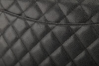 0478. Chanel Maxi Classinc Double Flap Black Caviar Leather, Silver Hardware10