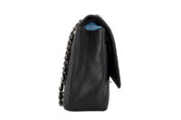 0478. Chanel Maxi Classinc Double Flap Black Caviar Leather, Silver Hardware3