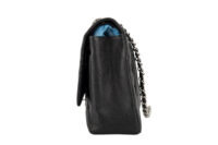 0478. Chanel Maxi Classinc Double Flap Black Caviar Leather, Silver Hardware4