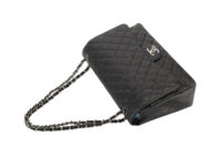 0478. Chanel Maxi Classinc Double Flap Black Caviar Leather, Silver Hardware6