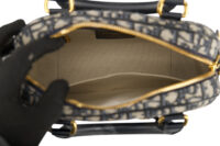 0416. Dior D-Vibe Bowling Bag, Gold Hardware11